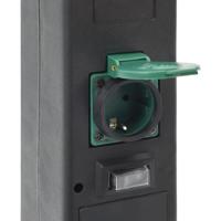 VidaXL Tuinstopcontact met lamp en grondpin 2-wegs 16x16x39,5 cm - thumbnail