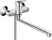 Hansgrohe Logis ééngreeps badmengkraan met extra lange uitloop, chroom - thumbnail