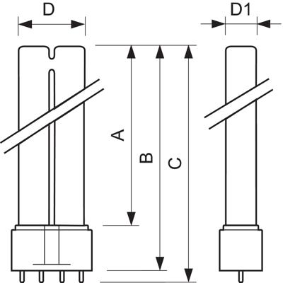 Philips master pl-l lamp 18w/830 4p 2g11 warm wit