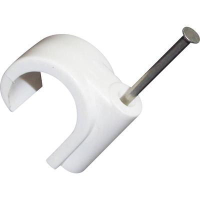 TRU COMPONENTS Spijkerclip TC-10354936 Bundel-Ø (bereik) 10 mm (max) Wit 100 stuk(s)