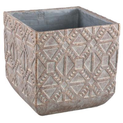 PTMD bloempot jenah bruin xl 40 cm | 2 stuks