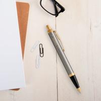 Parker - IM - Balpen graveren - Links (Geborsteld metaal) - thumbnail