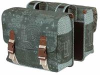Basil bohème dubbele fietstas - waterafstotend - polyester - groen - 35l - thumbnail