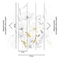 Livingwalls The Wall II - Wit - Planten Behang - 392131 - thumbnail