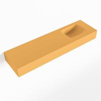 MONDIAZ LEX Ocher vrijhangende solid surface wastafel 110cm. Positie wasbak rechts - thumbnail