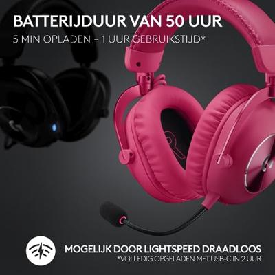 Logitech G Pro X 2 Lightspeed Draadloos Roze Logitech G Pro X 2 Lightspeed Draadloos Roze