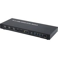 SpeaKa Professional KVM-switch 4 poorten HDMI USB 1920 x 1080 Pixel, 3840 x 2160 Pixel - thumbnail