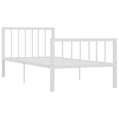 Bedframe metaal wit 90x200 cm Bedframe metaal wit 90x200 cm