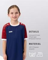 JAKO 4224K Shirt Iconic Km Kids - Navy/Chillrood - 152 - thumbnail