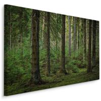 Schilderij - Het Bos, Groen, 5 maten, Premium Print - thumbnail