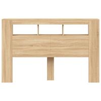 Hoofdbord met LED 160x18,5x103,5 cm bewerkt hout sonoma eiken - thumbnail