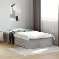 Bedframe met lades bewerkt hout betongrijs 75x190 cm - thumbnail