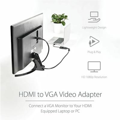 HDMI-adapter Startech HD2VGAE2 1920 x 1080 px Zwart HDMI-adapter Startech HD2VGAE2 1920 x 1080 px Zwart
