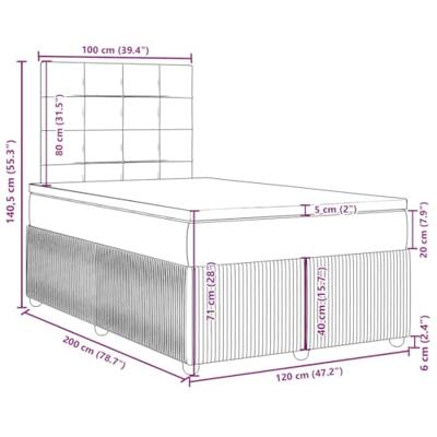 Boxspring met matras stof taupe 120x200 cm