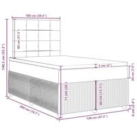 Boxspring met matras stof taupe 120x200 cm - thumbnail
