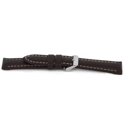 Horlogeband Universeel I038-XL Leder Bruin 24mm