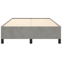 Bedframe fluweel lichtgrijs 120x190 cm - thumbnail