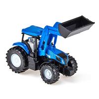 Siku New Holland tractor met voorlader blauw (1355) - thumbnail