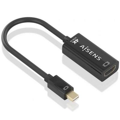 CONVERSOR AISENS MINI DP-M A HDMI-H 4K@60HZ NEGRO, 15CM