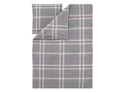 LIVARNO Dekbedovertrek Fleece 140 x 200 cm (Let op: LV OSNL) (Grijs/geruit)