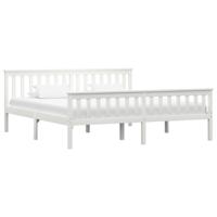 Bedframe massief grenenhout wit 180x200 cm - thumbnail