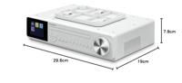 Grundig GKR1020 DKR 2000 BT DAB + CD keukenradio met Bluetooth, DAB + ontvangst en cd-speler, wit - thumbnail
