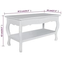 Salontafel met 2 lagen MDF wit - thumbnail