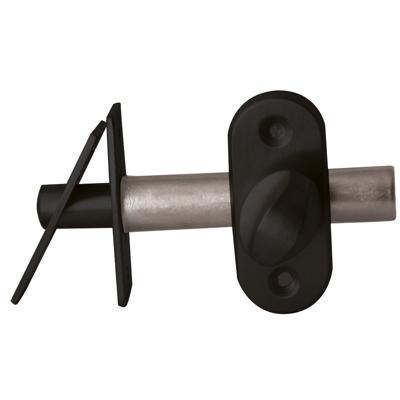 Hardbrass Insteekgrendel/voordeurgrendel Vienna 50mm - puurzwart