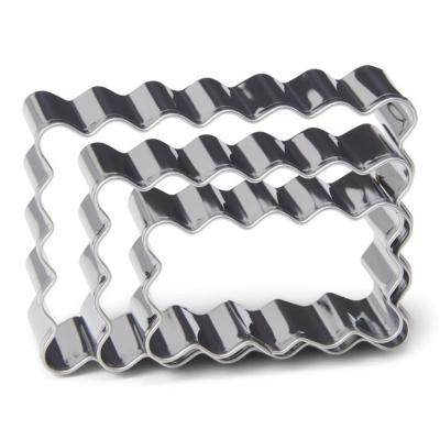 Patisse Uitsteekvormen Rechthoekig 3 Stuks RVS