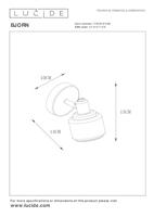 Lucide BJORN - Plafondspot - 1xE14 - Zwart - thumbnail