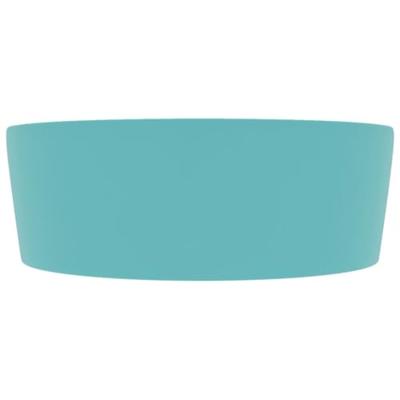 VidaXL Wastafel met overloop 36x13 cm keramiek mat lichtgroen