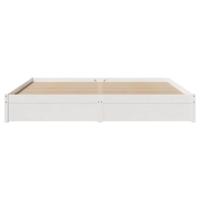 Bedframe zonder matras massief grenenhout wit 200x200 cm - thumbnail
