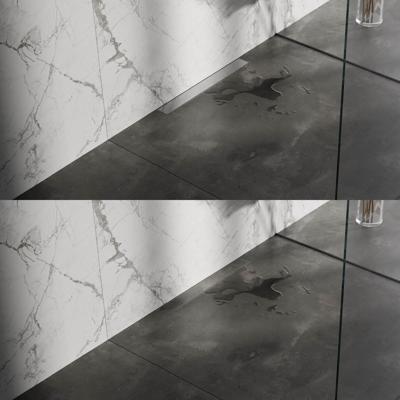 Brauer Douchegoot met Multifunctioneel Rooster en Flens Voor Wandmontage - 50 cm - Rvs Geborsteld