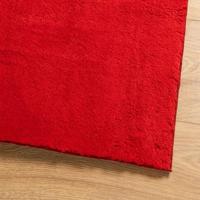 Vloerkleed laagpolig zacht en wasbaar 160x230 cm rood - thumbnail