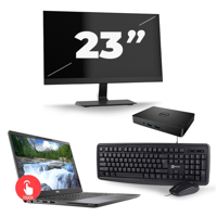 Dell Latitude 7300 - Intel Core i5-8e Generatie - 13 inch - Touch - 16GB RAM - 256GB SSD - Windows 11 Home + 1x 23 inch Monitor - thumbnail