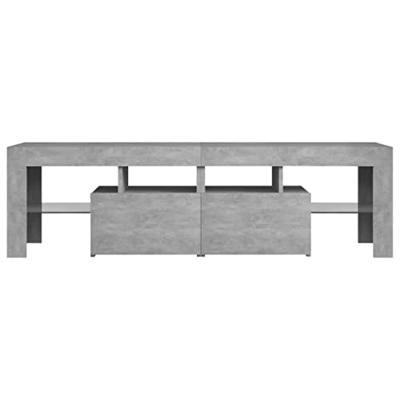 Tv-meubel met LED-verlichting 140x36,5x40 cm betongrijs