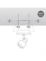 Home sweet home LED opbouwspot Drift ↔ 12 cm - mat staal - thumbnail