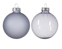 Kerstbal glas d6 cm mist blauw 6st kerst Decoris - Decoris - thumbnail
