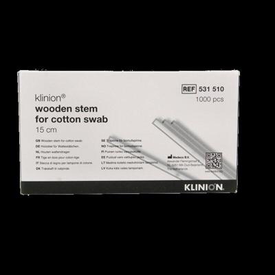 Medispo Wattendrager hout naakt 15cm 1000 Stuks