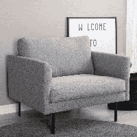 Nohr Fauteuil 'Bladimir' kleur Grijs - thumbnail