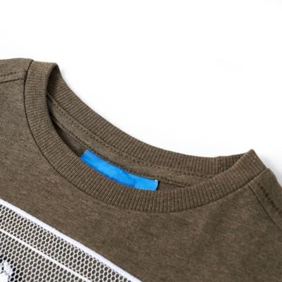 VidaXL Kindershirt met lange mouwen 128 gemêleerd kakikleur