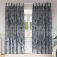 VidaXL Velvet gordijnen 2 pcs zilvergrijs 260 x 140 cm fluweel - thumbnail