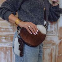 Leren hartvormige tas koeienprint - MŌSZ Love - thumbnail