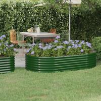 VidaXL Plantenbak 175x100x36 cm gepoedercoat staal groen - thumbnail