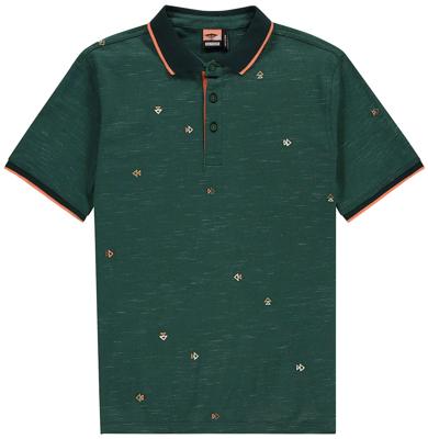 Kultivate regular fit polo van biologisch katoen donkergroen