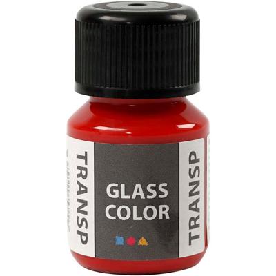 Creativ Company Glass color transparent, rood, 30 ml/ 1 fles