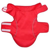 Hondenregenjas met reflecterende strips polyester rood XXS - thumbnail