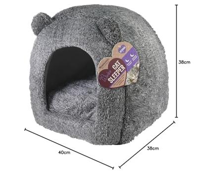 40 Winks kattenmand iglo teddy grijs