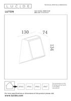 Lucide LUTON - Wandlamp - Zonne-energie - LED Dimb. - 1x1W 2850K/3150K - IP54 - Beweging & dag/nacht sensor - Zwart - thumbnail