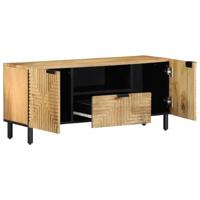 Tv-meubel 105x33x46 cm massief mangohout bruin - thumbnail